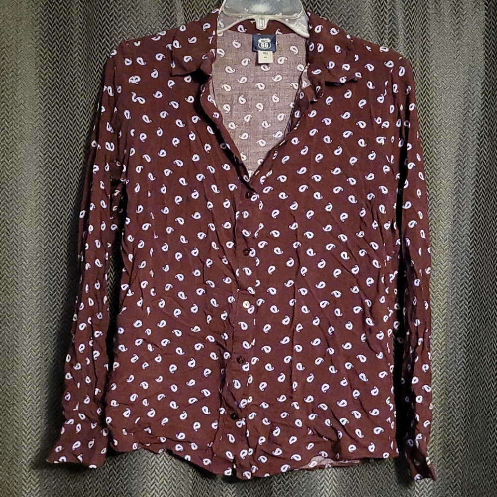 Route 66 button up blouse